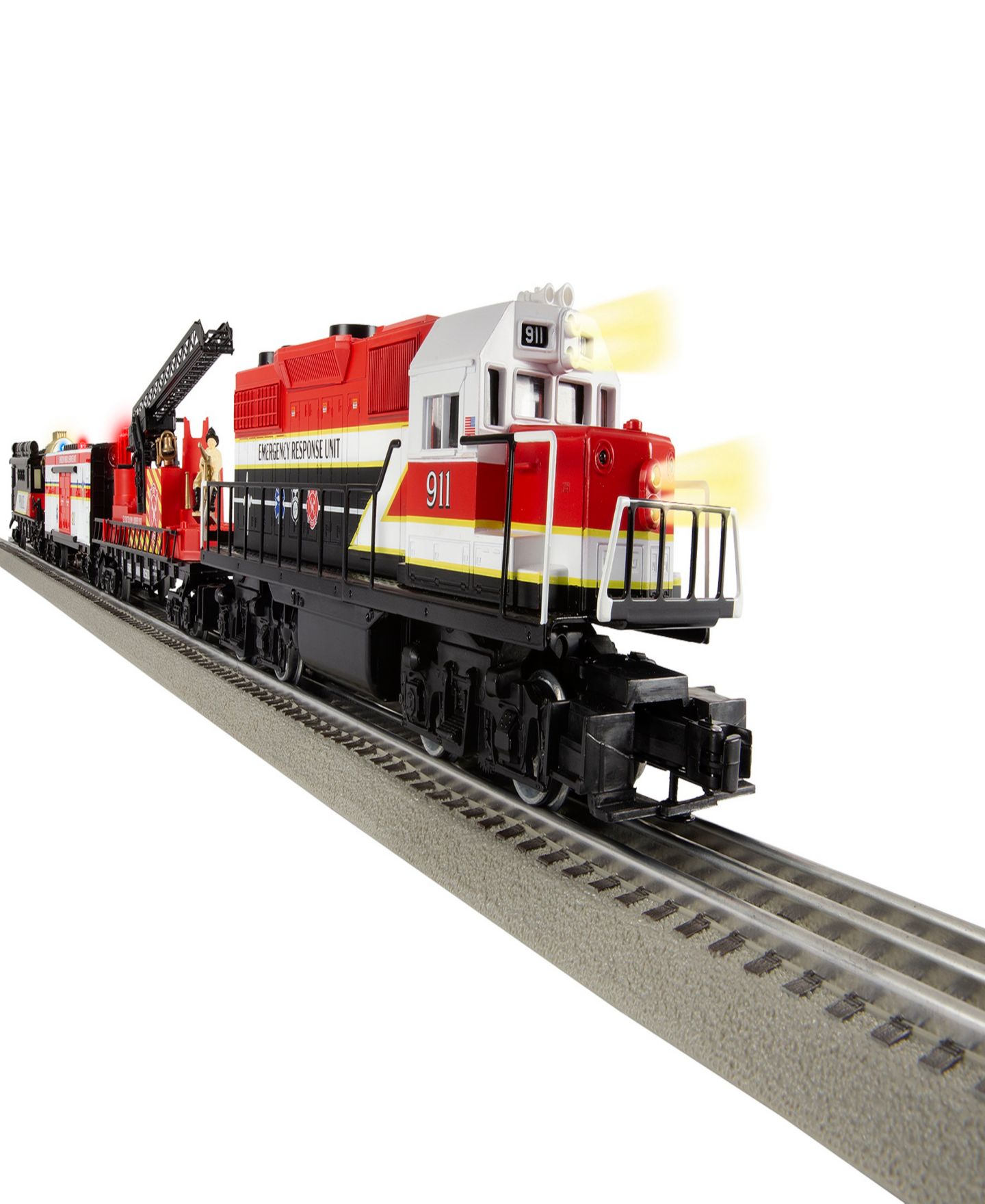 Детские игрушки Lionel O Gauge Emergency Response Lionchief Bluetooth 5.0 Train Set, 18-Piece — фото 4