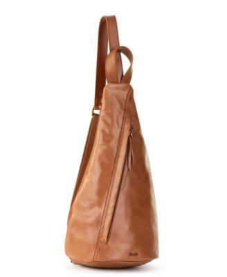 Women's Geo Sling Leather Backpack