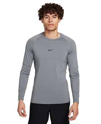 Nike Men's Pro Slim-Fit Dri-FIT Long-Sleeve T-Shirt - Macy's