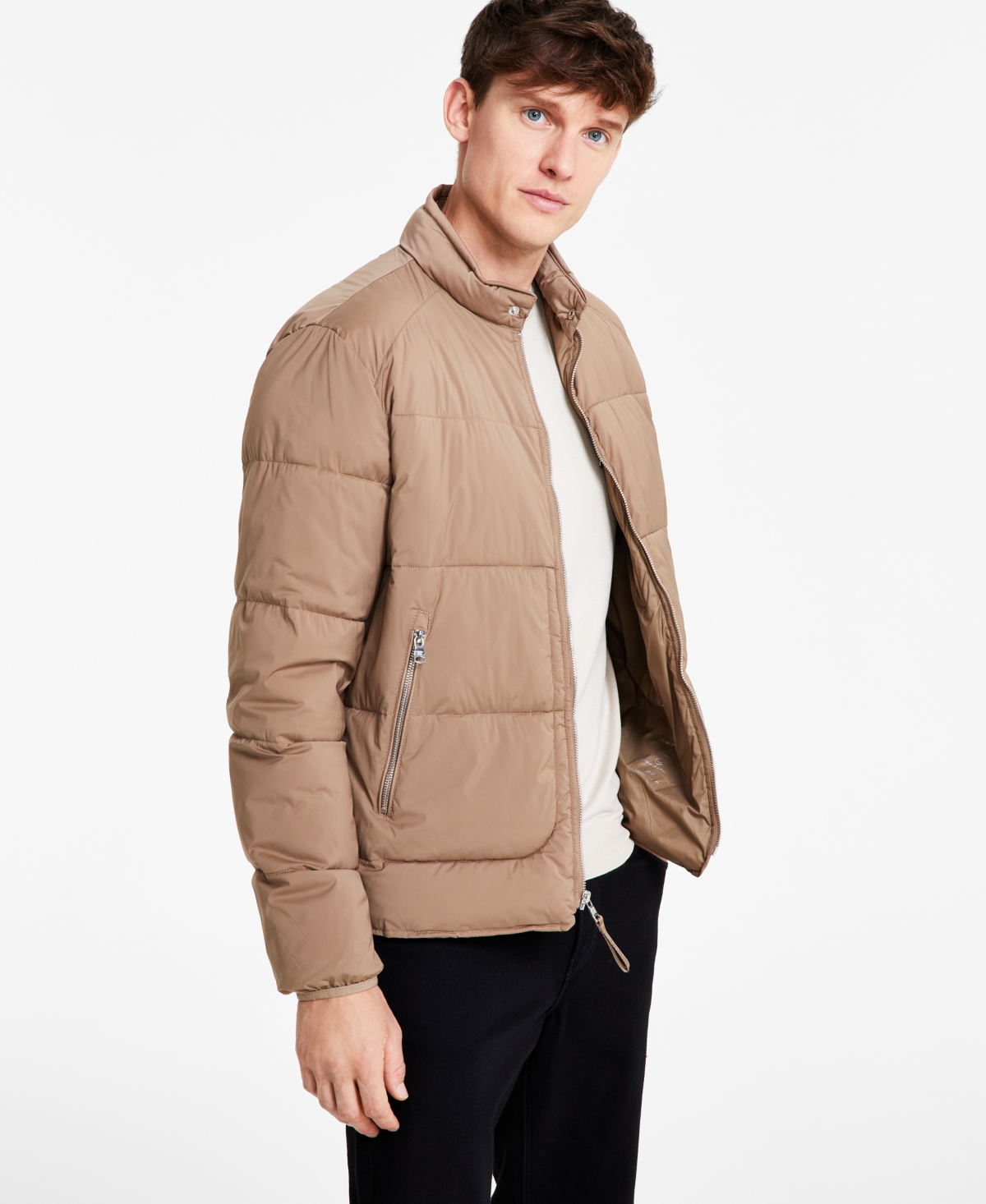 Calvin Klein Men's Stretch Medium Weight Moto Jacket