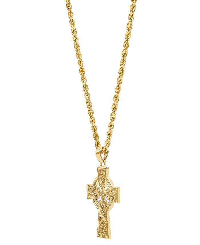 Macys mens gold cross necklace shop