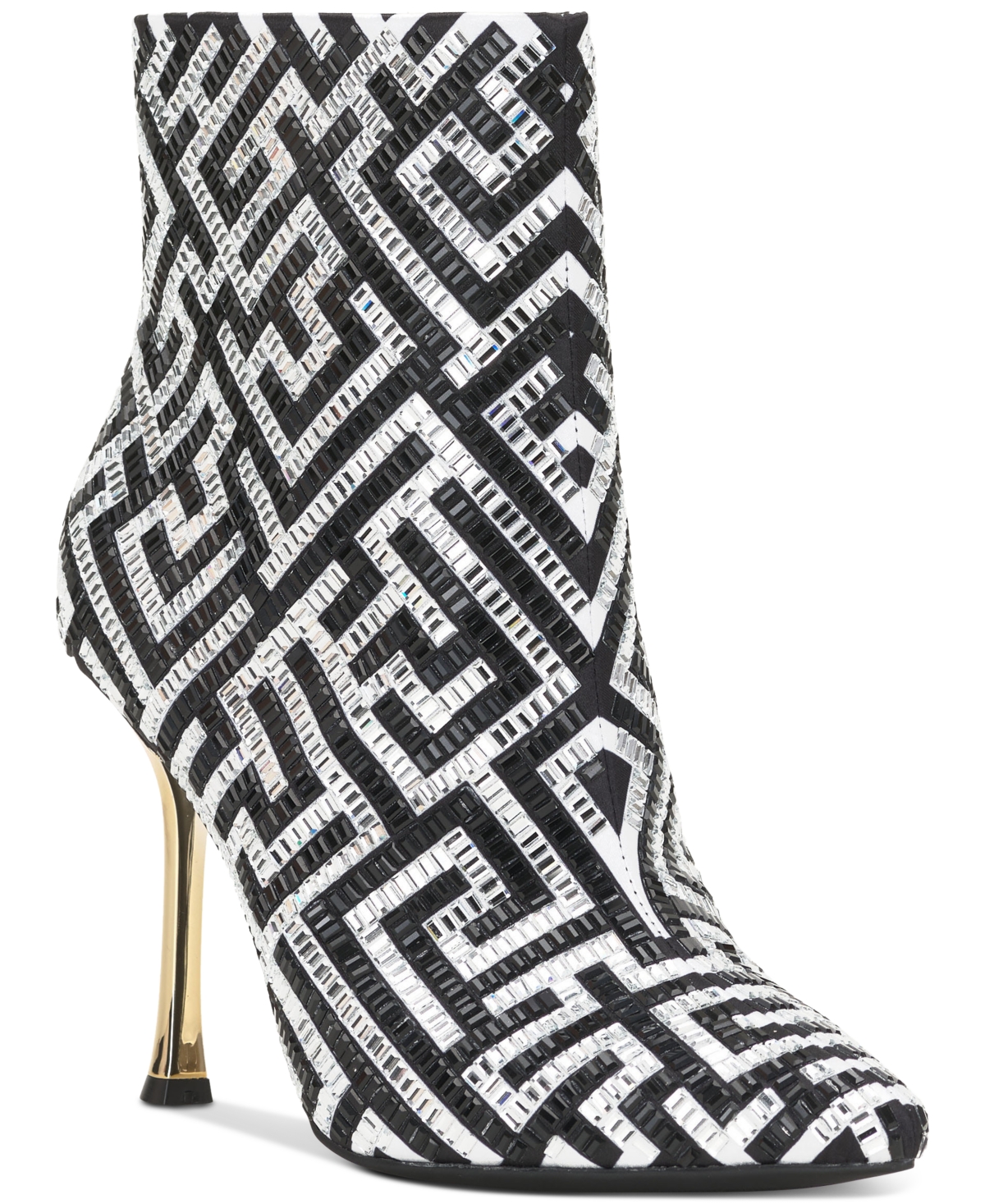 I.n.c. International Concepts Women's Rakima Embellished Pointed Toe Dress Booties, Created For Macy's In Maze