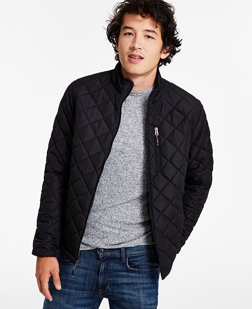alfani Hawke & Co. Men's Diamond Quilted Heritage Jacket Created for Macy's Men's Fashion & Accessories