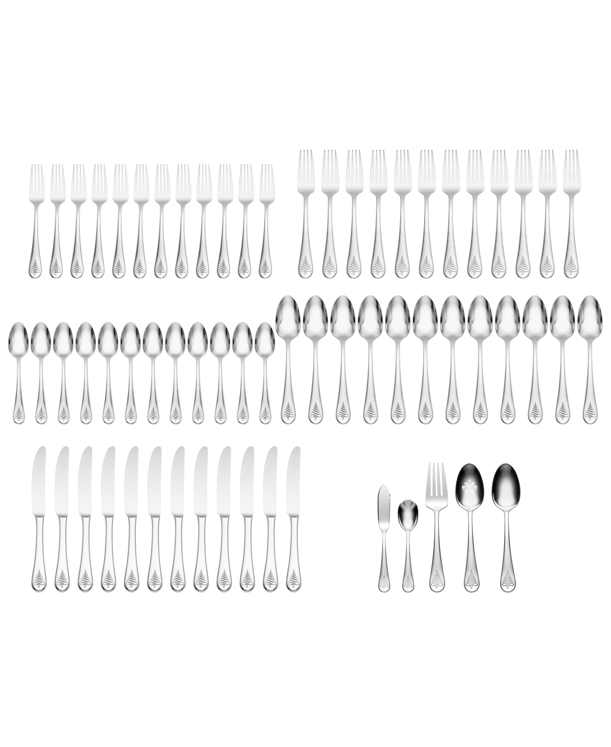 Lenox Noella 65-piece Flatware Set, Service For 12 In Metallic And Stainless