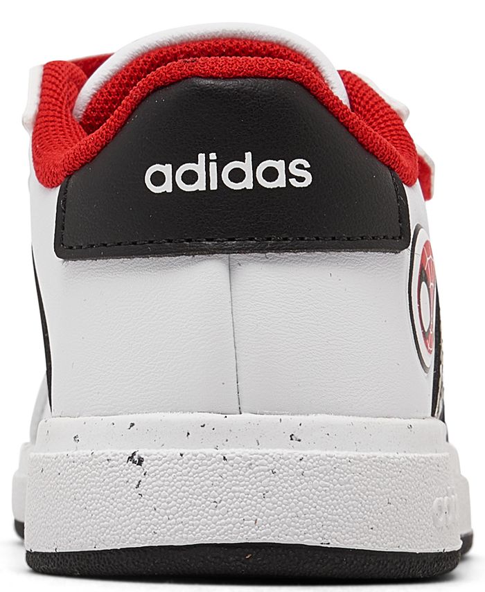 adidas Toddler Kids Grand Court Adjustable Sneakers Strap Casual Finish x Line from Macy\'s Spider-Man - Marvel