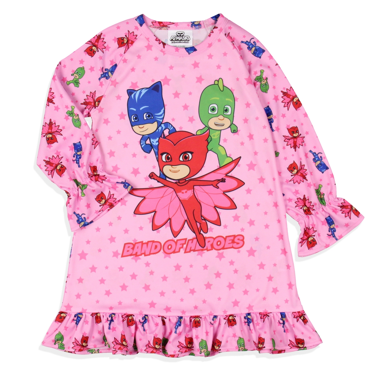 Pj Masks Toddler Girls Gekko Catboy Owlette Characters Sleep Pajama Nightgown