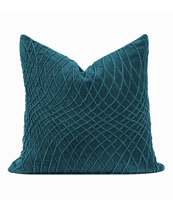 Millihome Suri Velvet Decorative Pillow, 20" x 20" Macy's