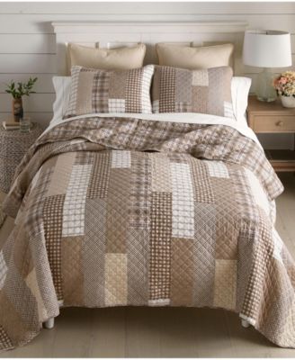 Donna Sharp Highalnd Plaid Reversible 3 Piece Quilt Set Collection In Multi
