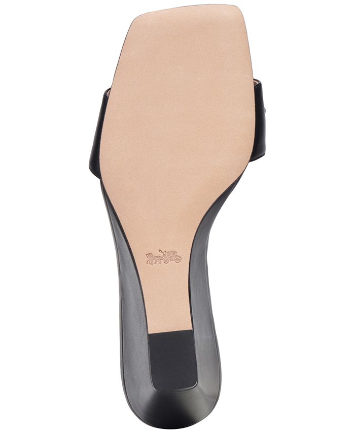 COACH Women's Elsie Chain Trimmed Slide Wedge Sandals - Macy's