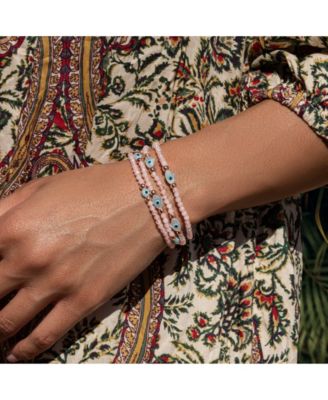 Vision of Love - Rose Quartz Evil Eye Bracelet