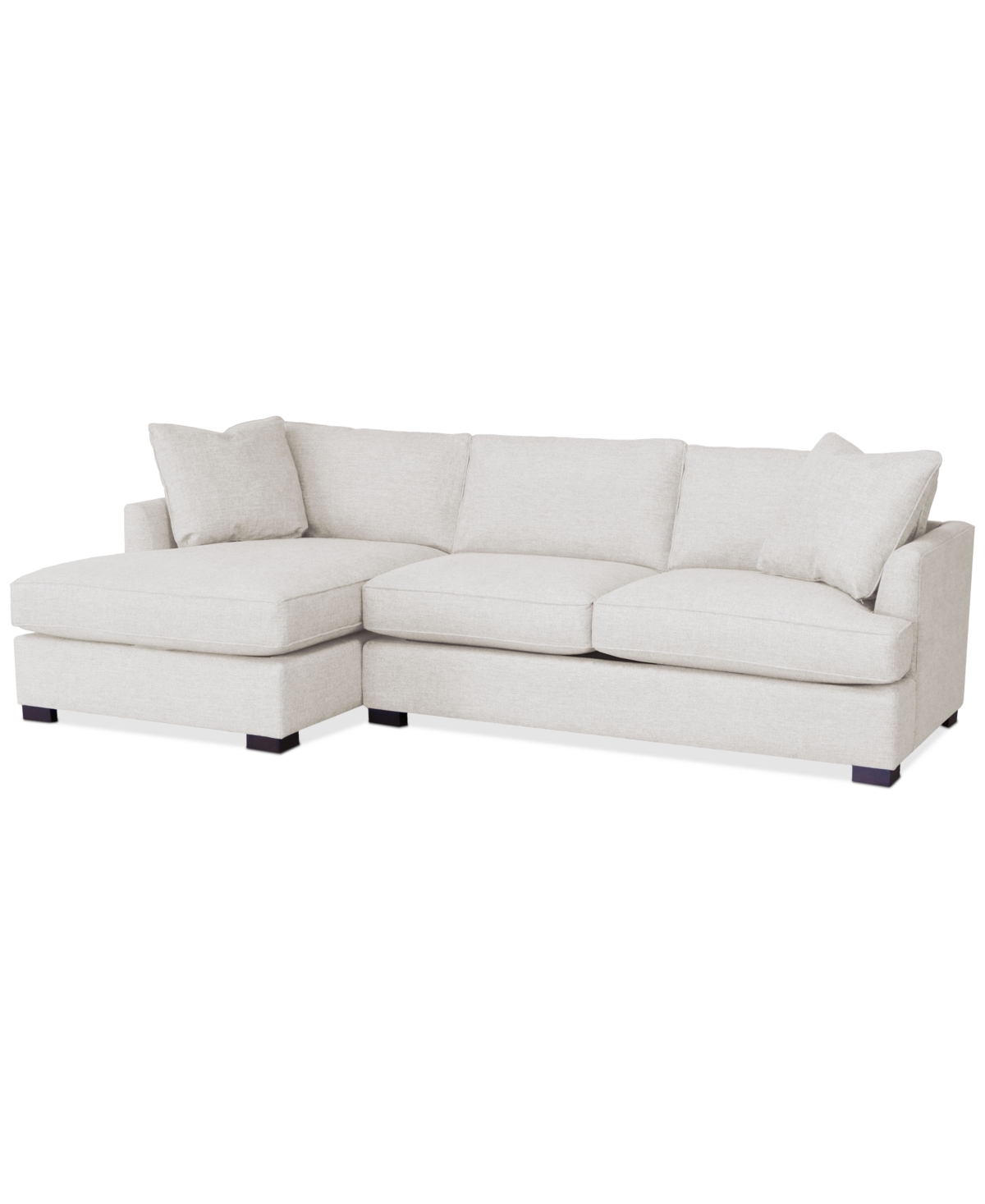Furniture Nightford 111" 2-pc. Fabric Chaise Sectional, Created For Macy's In Dove
