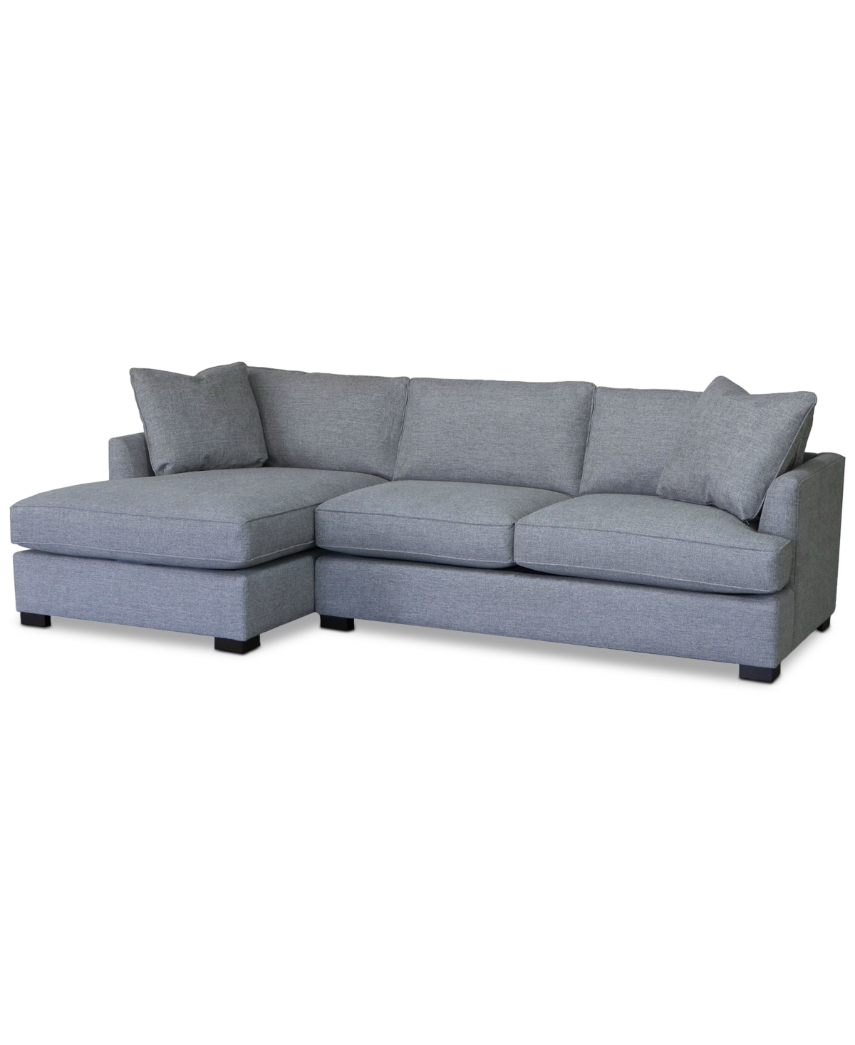 Furniture Nightford 111" 2-pc. Fabric Chaise Sectional, Created For Macy's In Granite