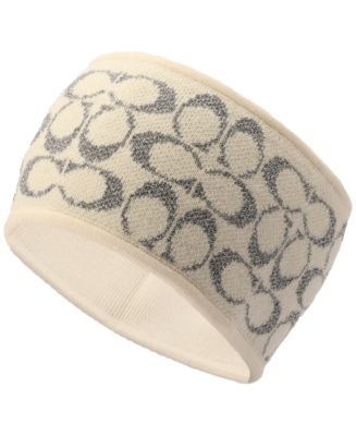 COACH Women's Metallic Signature Logo Headband - Macy's