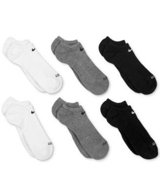 Unisex Everyday Plus Cushioned Training No-Show Socks 6 Pairs