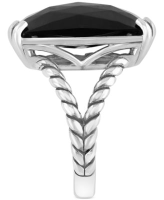 EFFY&reg; Onyx Rope Statement Ring in Sterling Silver