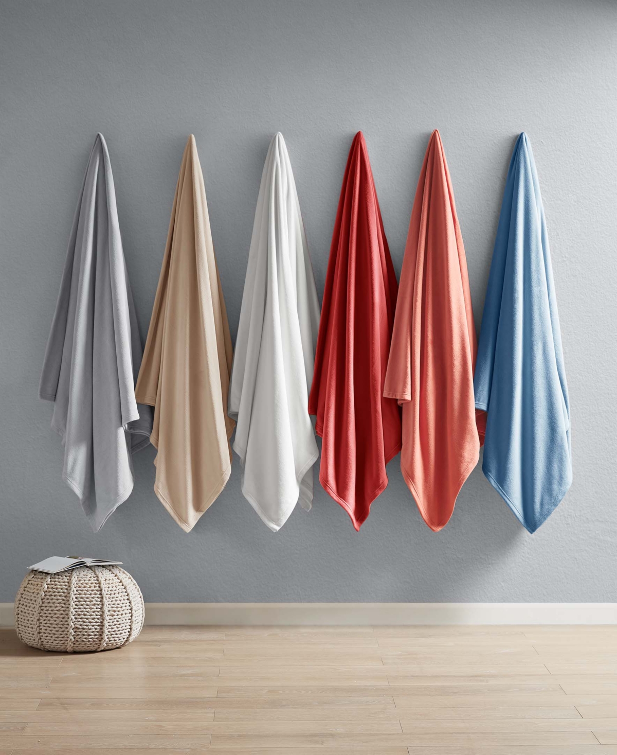 Home Design Easy Care Year-Round Soft Fleece Blanket, Twin, Exclusively at Macy's