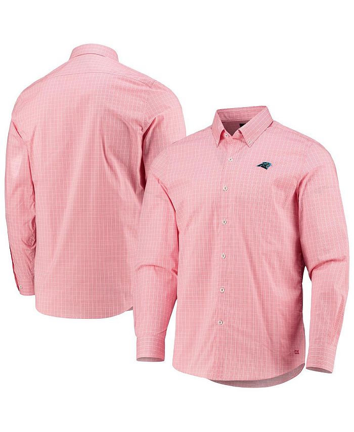 Cutter & Buck Men's Pink Carolina Panthers Solar Windowpane Long Sleeve  Button-Down Shirt - Macy's