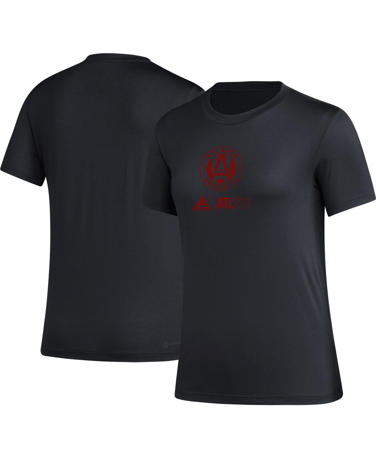 Women's adidas Black Atlanta United Fc Aeroready Club Icon T-shirt - Black