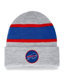 Youth New Era White Buffalo Bills Retro Historic Logo Cuffed Knit