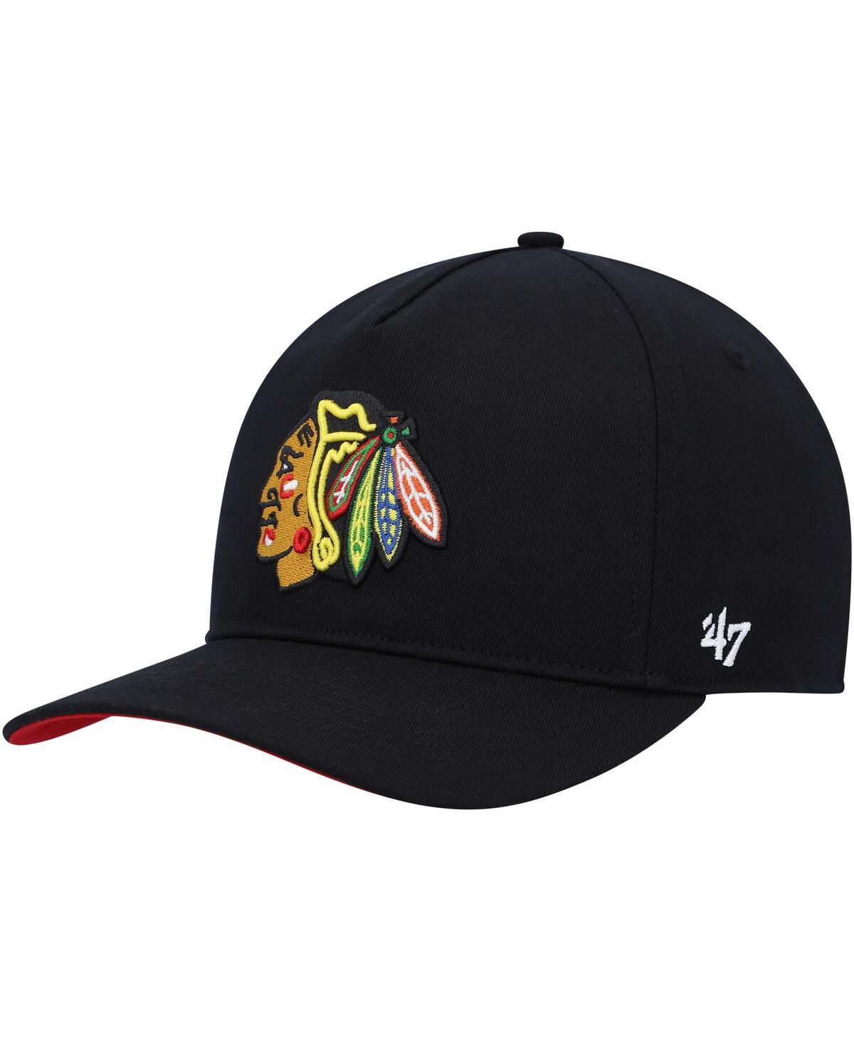 Мужская черная бейсболка Chicago Blackhawks Primary Hitch Snapback