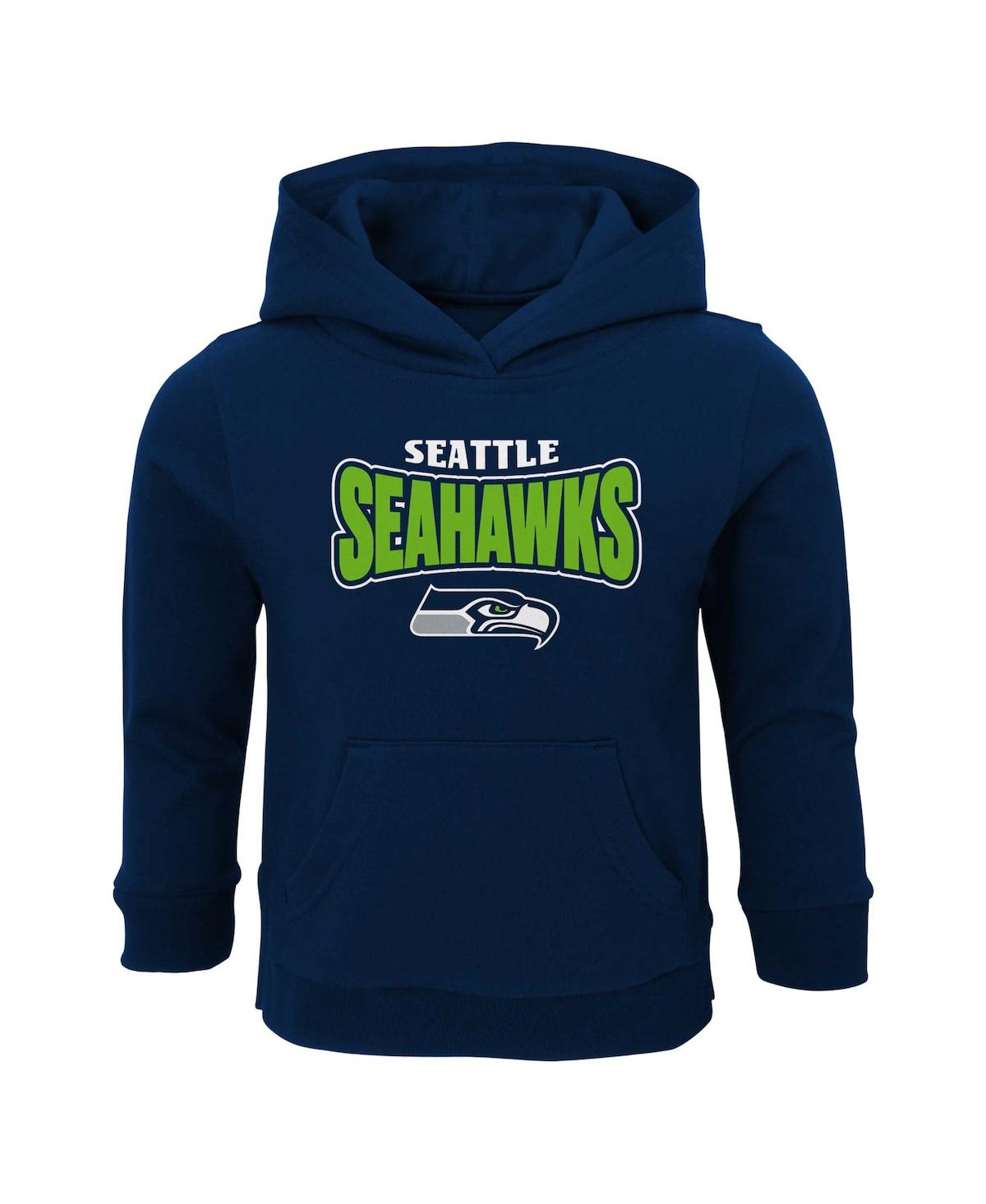 Outerstuff Kids' Toddler Boys And Girls College Navy Seattle Seahawks Draft Pick Pullover Hoodie