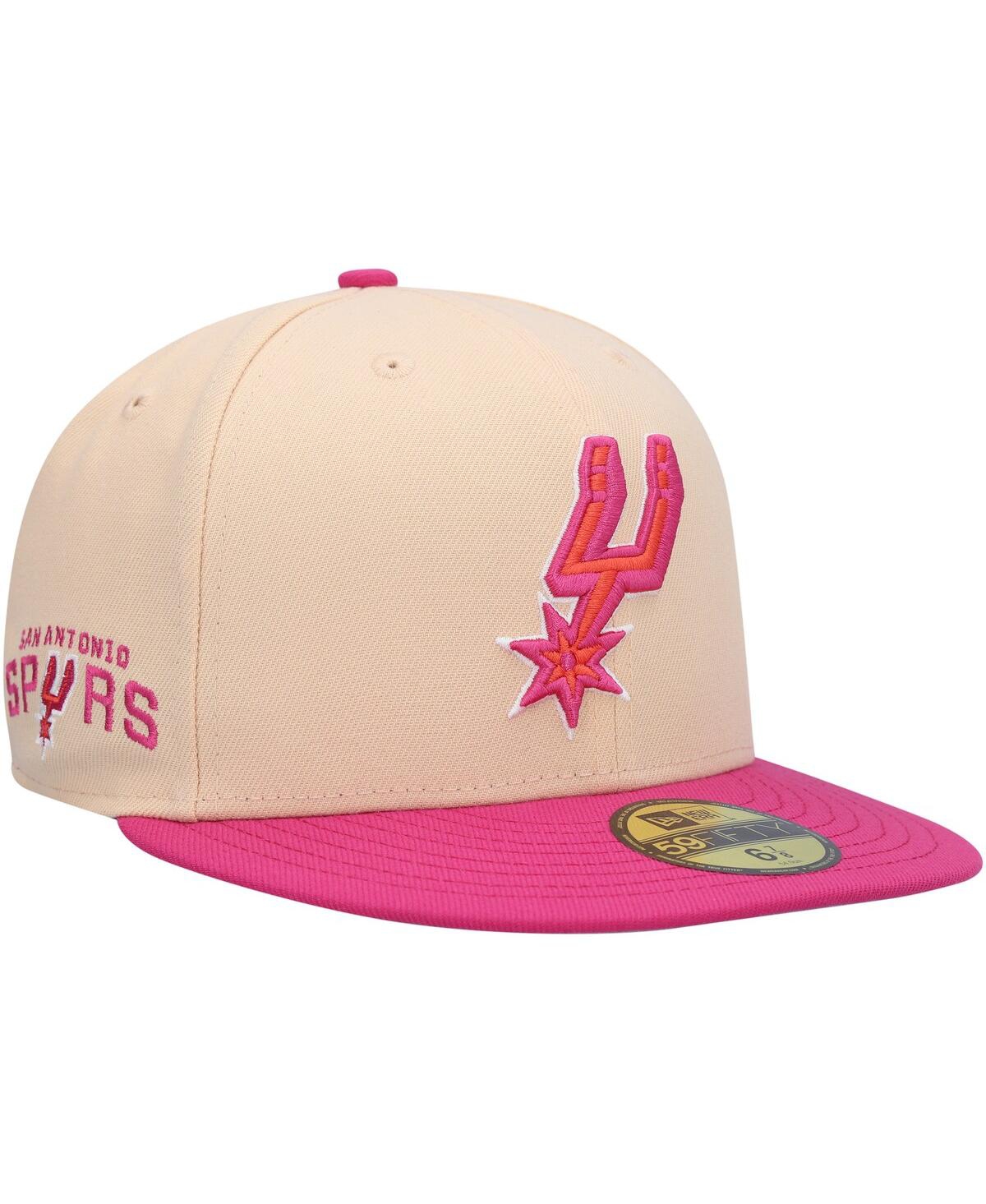 Shop New Era Men's  Orange, Pink San Antonio Spurs Passion Mango 59fifty Fitted Hat In Orange,pink