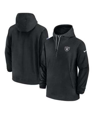 PROFILE Men's Black Las Vegas Raiders Big & Tall Quarter-Zip Top