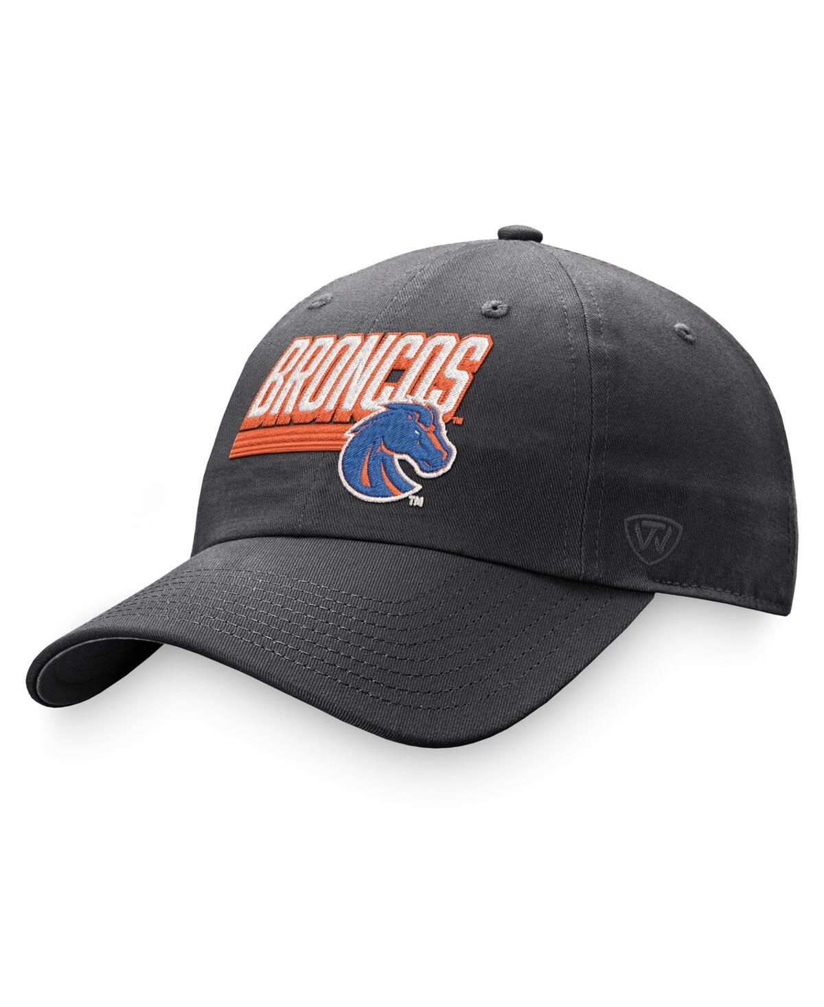 Men's Top of the World Charcoal Boise State Broncos Slice Adjustable Hat - Charcoal
