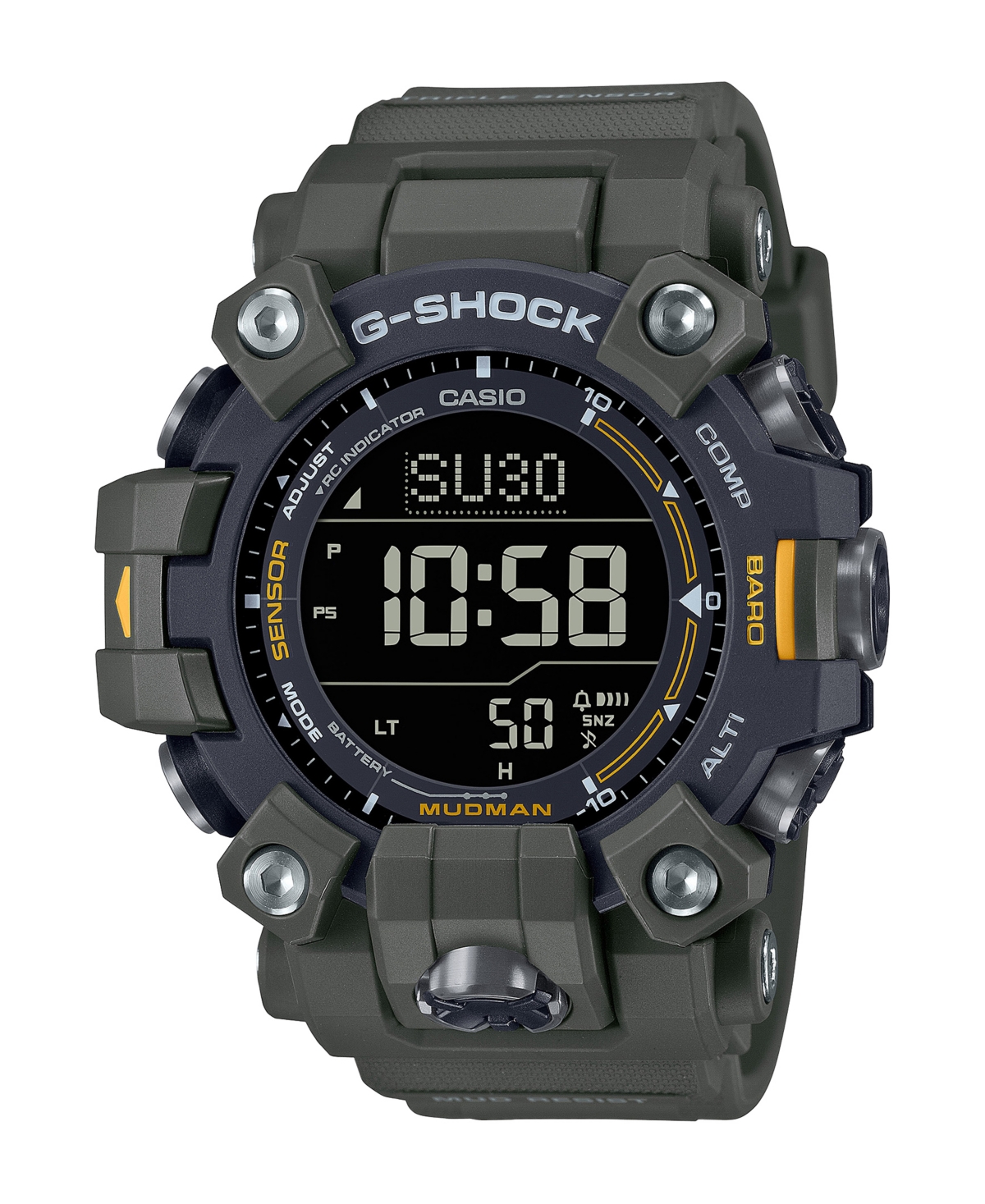 G-shock Men's Digital Green Resin Watch, 52.7mm, Gw9500-3