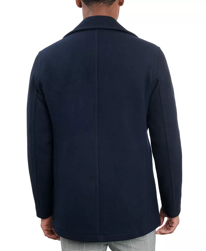 Men Double-Breasted Wool Blend Peacoat - thumbnail 2