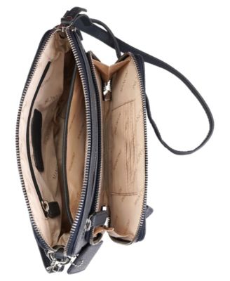 Pebbled Collection Valerie Leather Mini Crossbody Bag