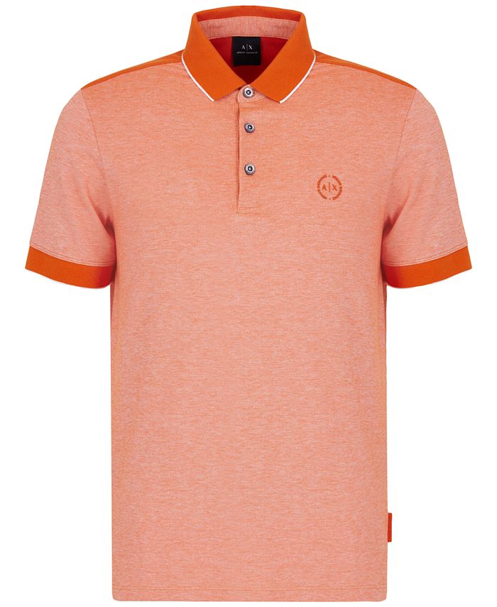 A X Armani Exchange Men s Short Sleeve Button Placket Polo Shirt