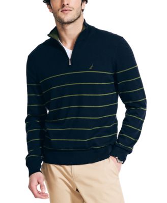 Nautica Men's Navtech Performance Stripe Quarter-Zip Sweater - Macy's