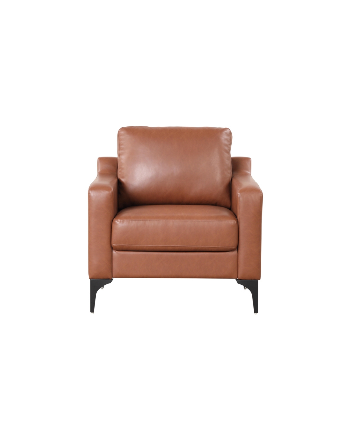 Serta 34.3" W Faux Leather Sturdy Francis Chair In Brown