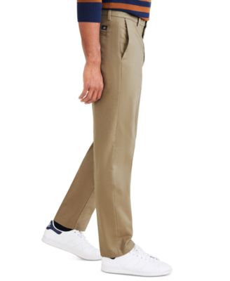 Men's Signature Straight Fit Iron Free Khaki Pants with Stain Defender