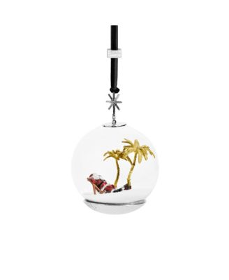 Island Santa Snow Globe Ornament