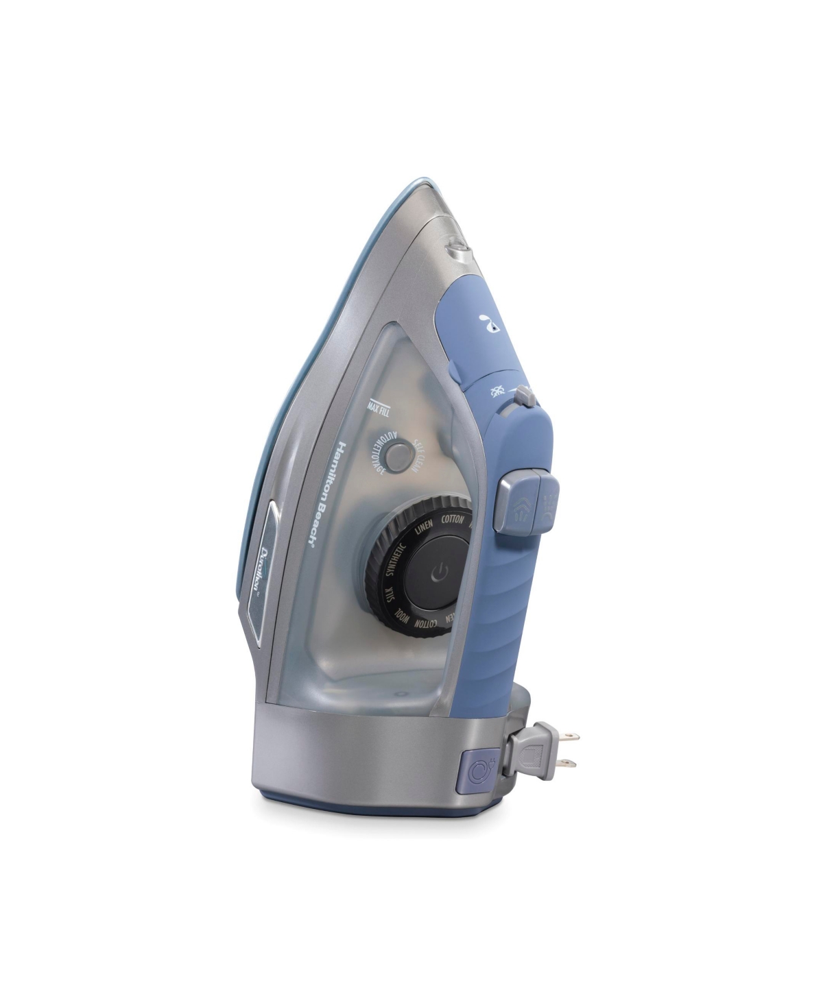 Hamilton Beach Durathon Electronic Retractable Cord Iron In Silver