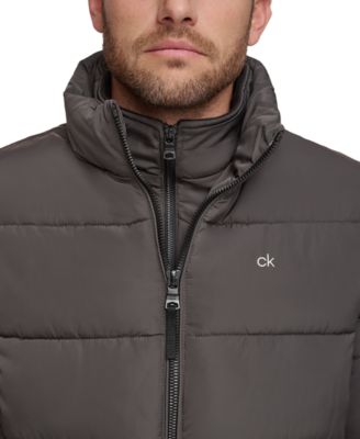 Men's Puffer With Set In Bib Detail, Created for Macy's