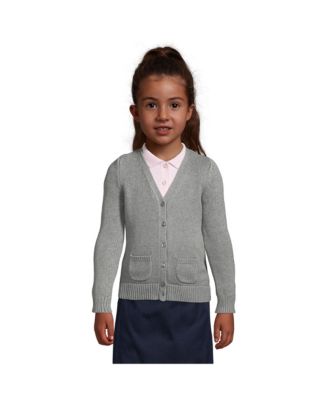 Girls School Uniform Cotton Modal Button Front Cardigan Sweater