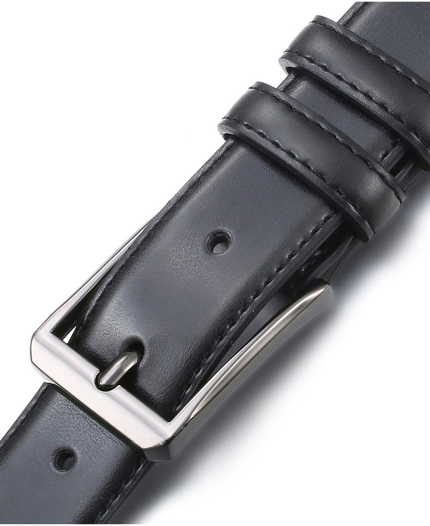 Мужской ремень Gallery Seven Traditional Single Leather Belt, цвет: Чёрный — фото 2