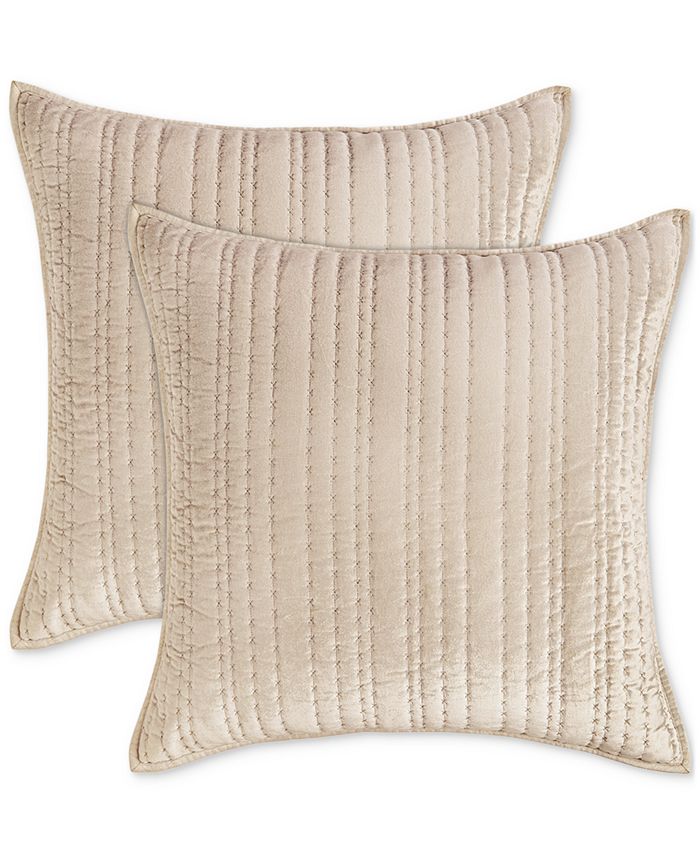 Hotel Collection CLOSEOUT! Variegated Stripe Velvet Quilted 2Pc. Sham