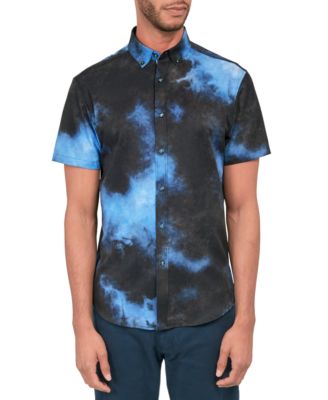 Society of Threads - Men's Non-Iron Performance Stretch Tie Dye Button-Down Shirt
