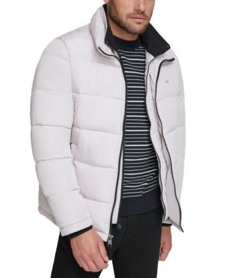 Men's Puffer With Set In Bib Detail, Created for Macy's