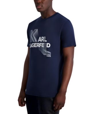 KARL LAGERFELD PARIS Men's Signature Logo Graphic T-Shirt, Created For...