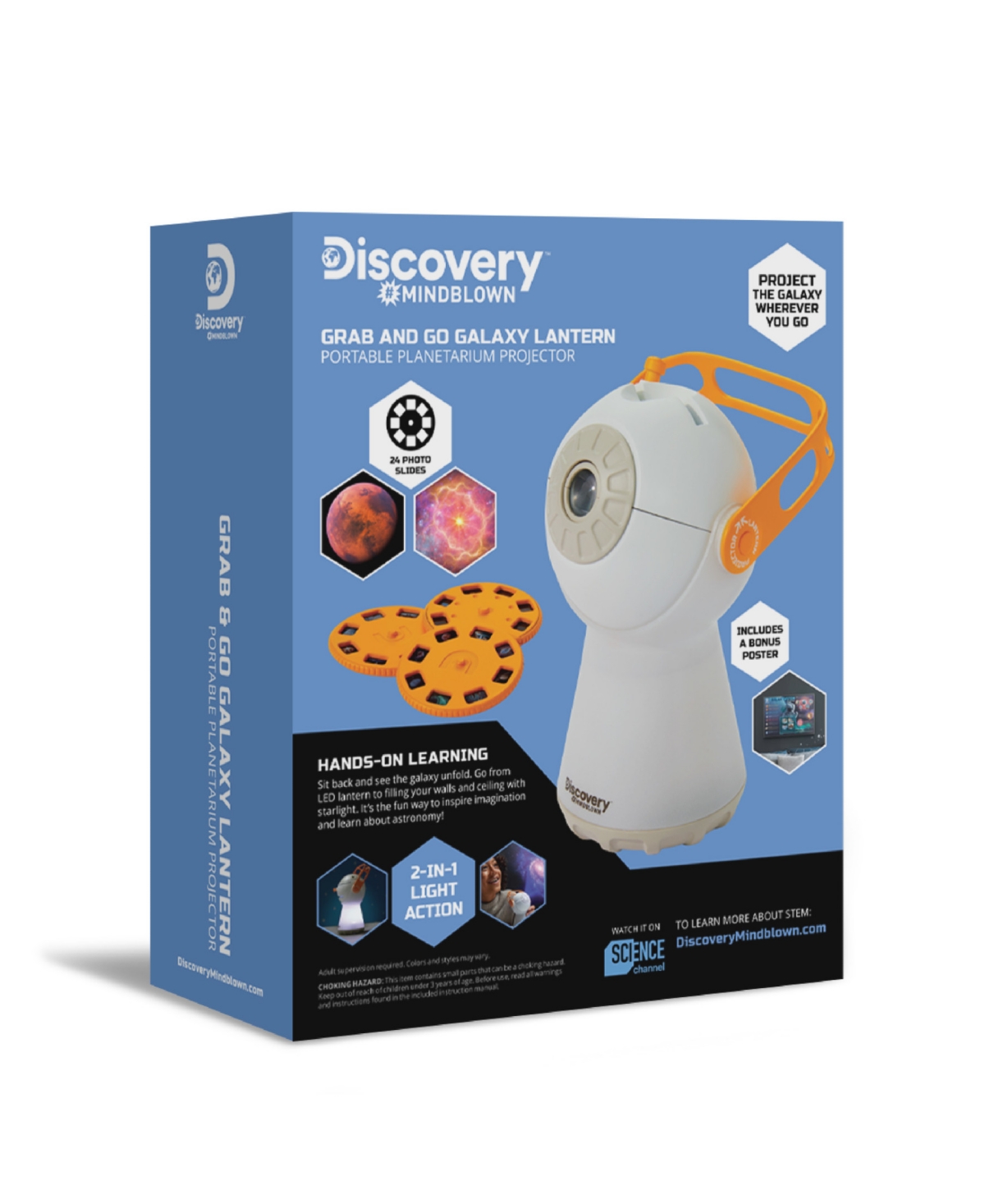 Discovery Mindblown Galaxy Lantern Portable Planetarium Projector In Open Miscellaneous