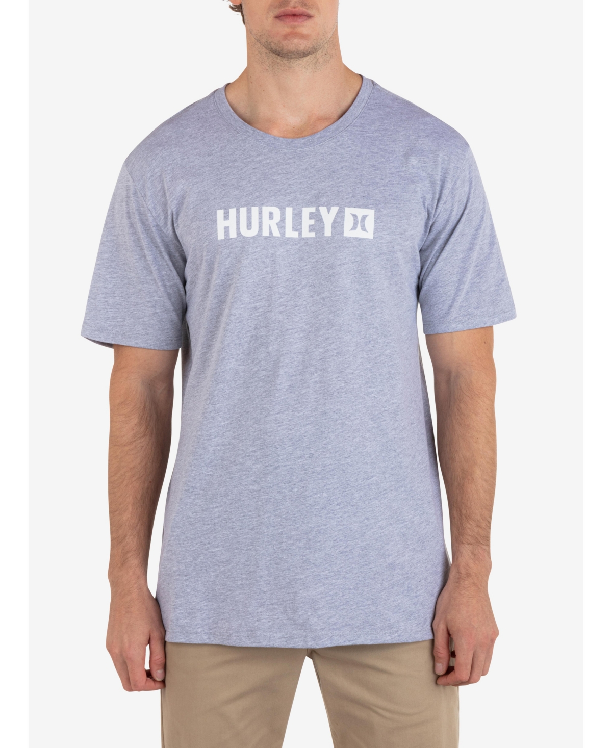 Hurley Men's Everyday The Box Short Sleeves T-shirt In Dark Gray Heather
