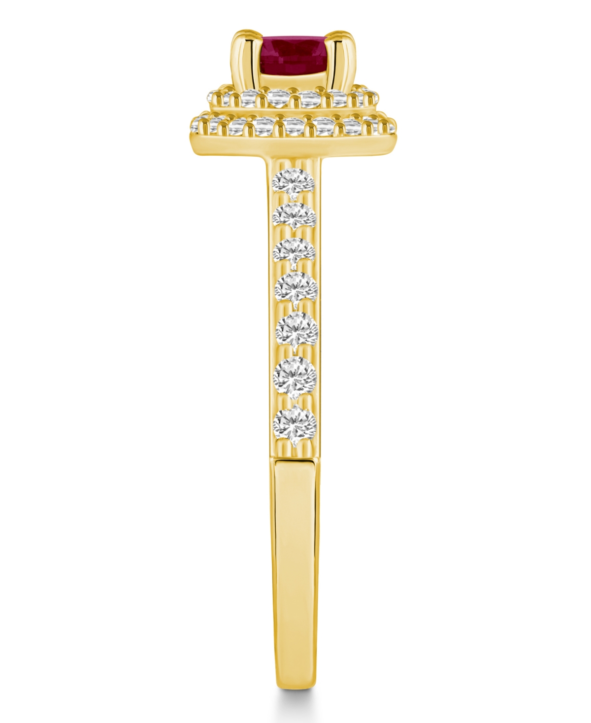 Macy's Ruby (5/8 Ct. t.w.) and Diamond (1/2 Ct. t.w.) Halo Ring