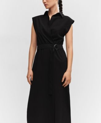 belt shirt dress mango Belt shirt dress - Women