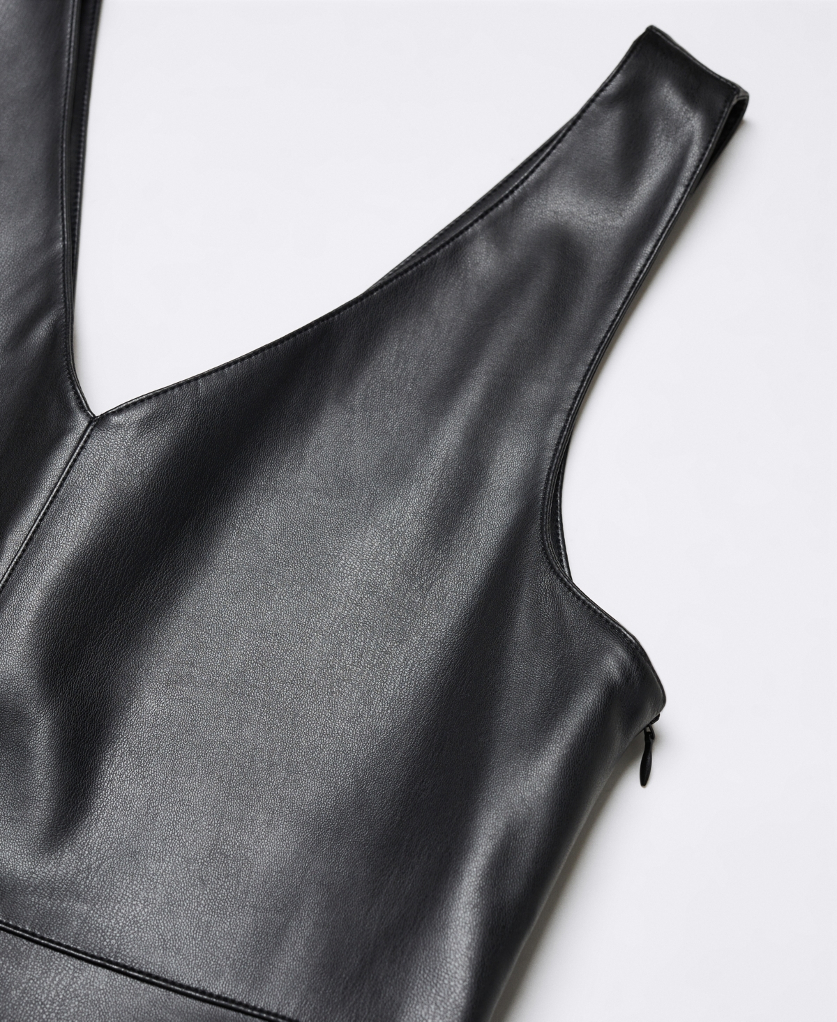 Mango Women's Faux-Leather Pinafore Dress