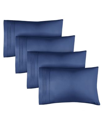 Pillowcase Set of 4 Soft Double Brushed Microfiber - Queen